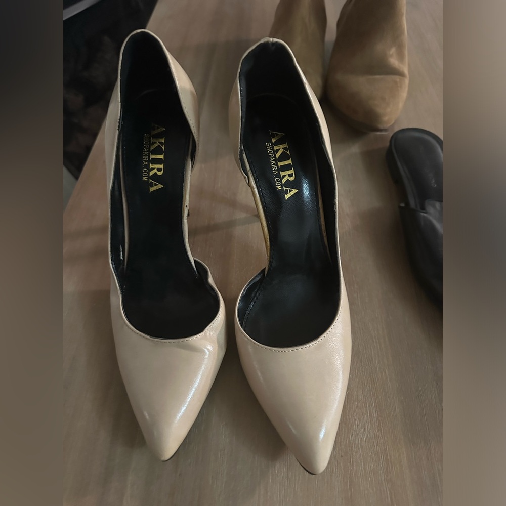 Never worn before beige Akira Heels